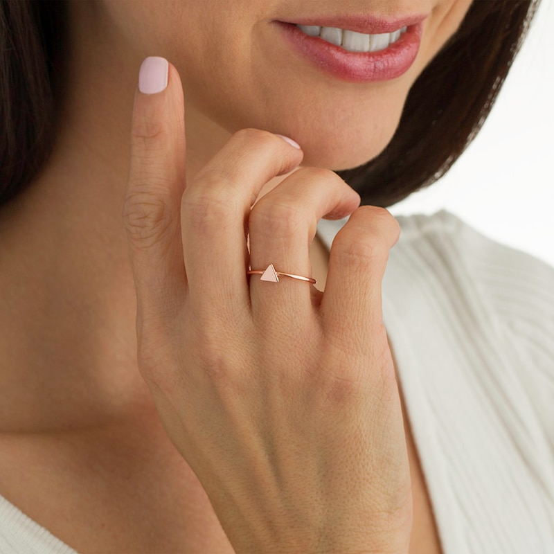 Main Image 2 of Triangle Ring 10K Rose Gold