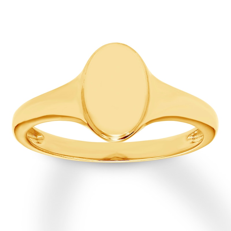 Oval Signet Ring 10K Yellow Gold