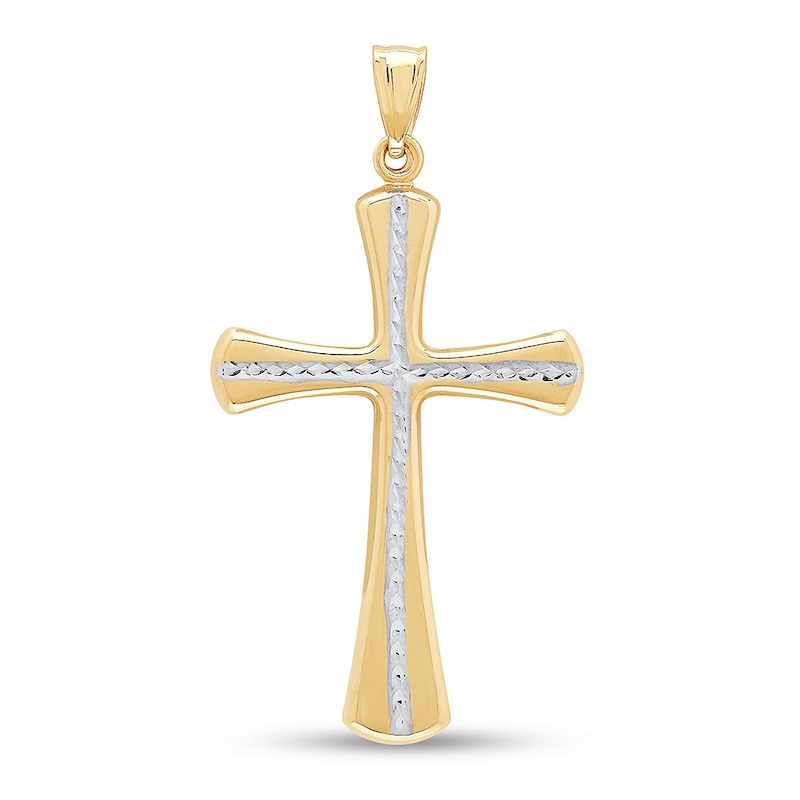 Main Image 1 of Cross Charm 14K Yellow Gold