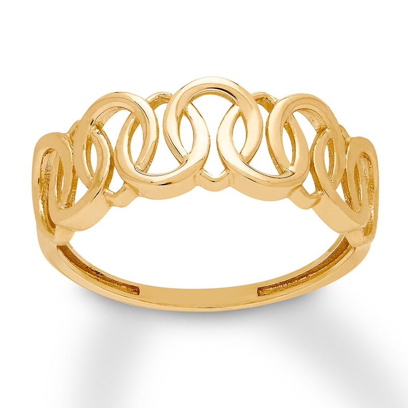 Entwined Shapes Ring 10K Yellow Gold