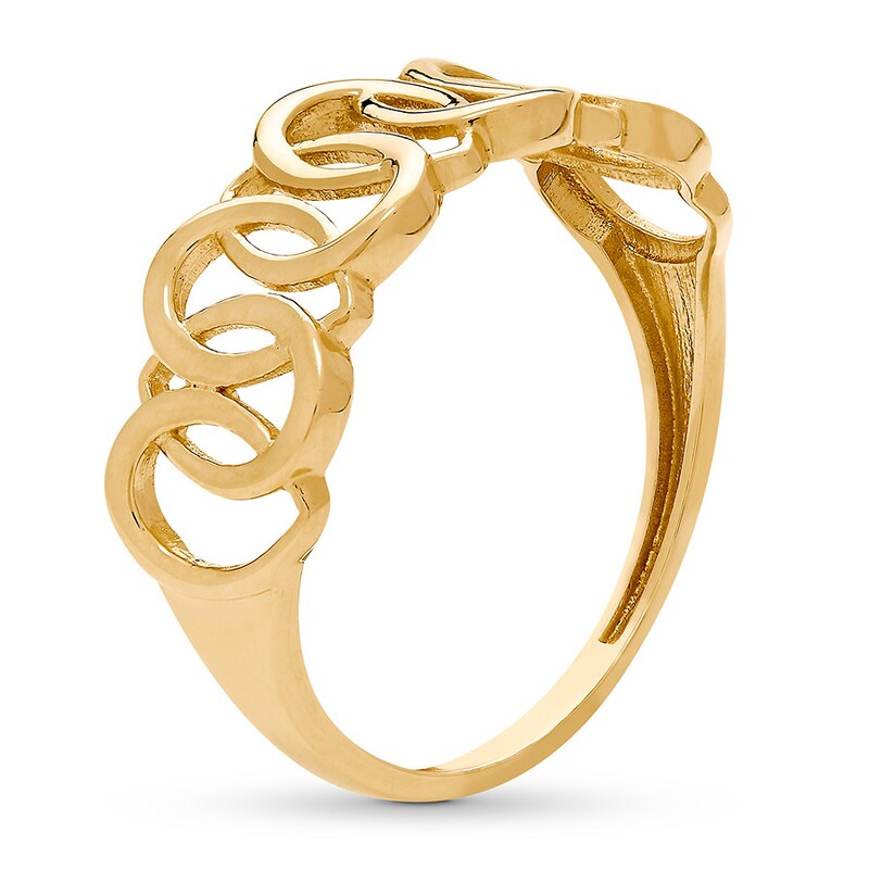 Main Image 2 of Entwined Shapes Ring 10K Yellow Gold