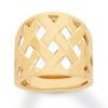 Woven Texture Band 10K Yellow Gold