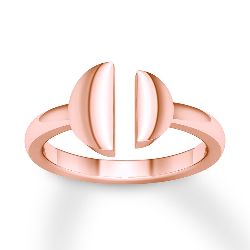 Half-Circle Deconstructed Ring 10K Rose Gold