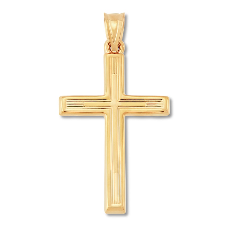 Main Image 1 of Cross Charm 14K Yellow Gold
