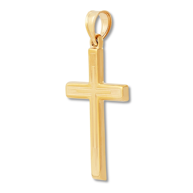 Main Image 2 of Cross Charm 14K Yellow Gold