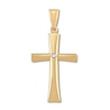Thumbnail Image 0 of Cross Charm with Diamond Accent 14K Yellow Gold