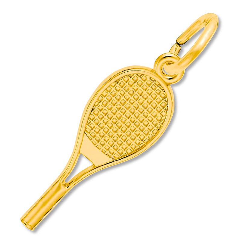 Tennis Racquet Charm 14K Yellow Gold Jared