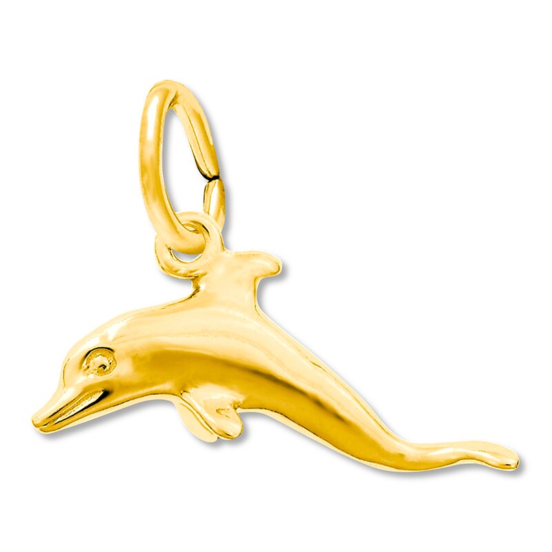 Dolphin Charm 14K Yellow Gold