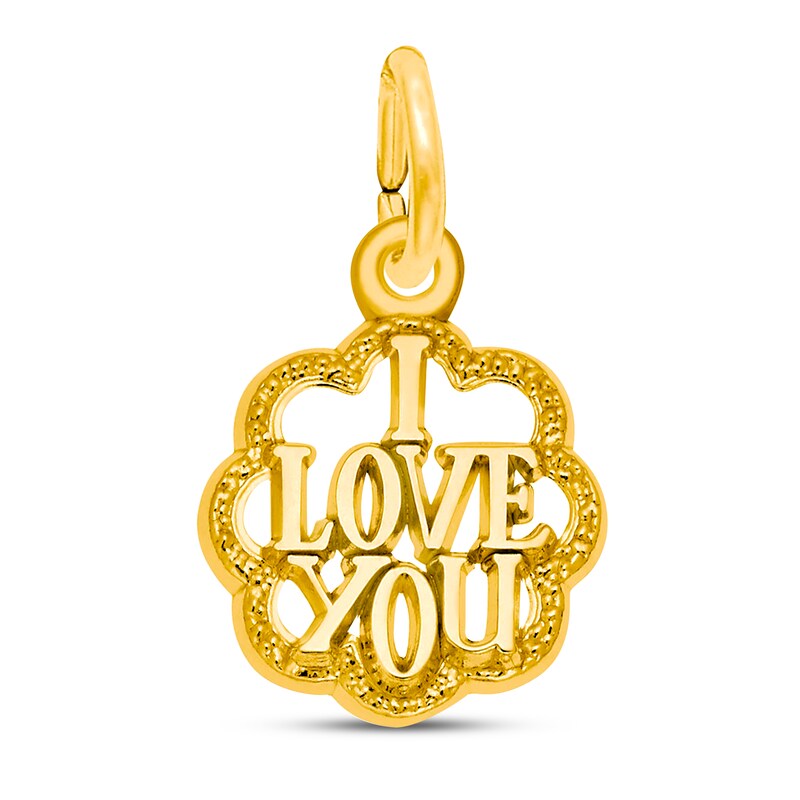 I Love You Charm 14K Yellow Gold