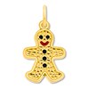Gingerbread Man Charm 14K Yellow Gold