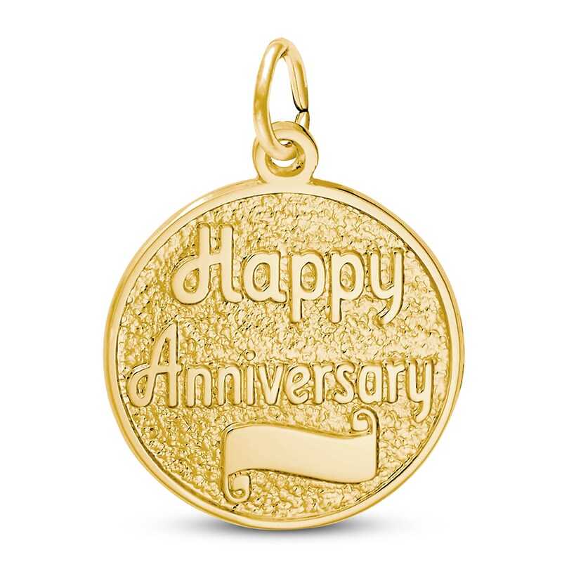 Happy Anniversary Charm 14K Yellow Gold
