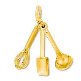 Cooking Utensils Charm 14K Yellow Gold