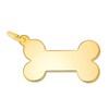 Dog Bone Charm 14K Yellow Gold