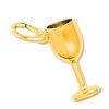 Wine Glass Charm 14K Yellow Gold