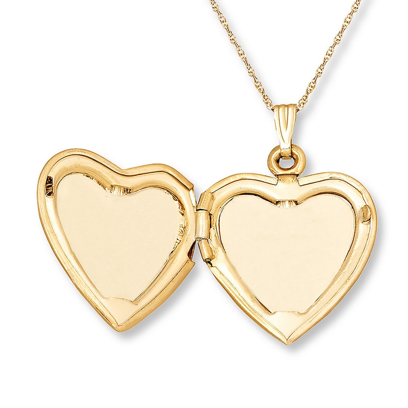 Main Image 2 of Heart Locket 14K Yellow Gold 18"