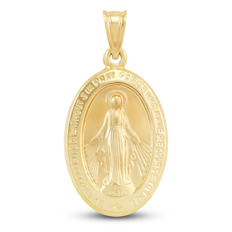 Main Image 1 of Mother Mary Medal Charm 14K Yellow Gold