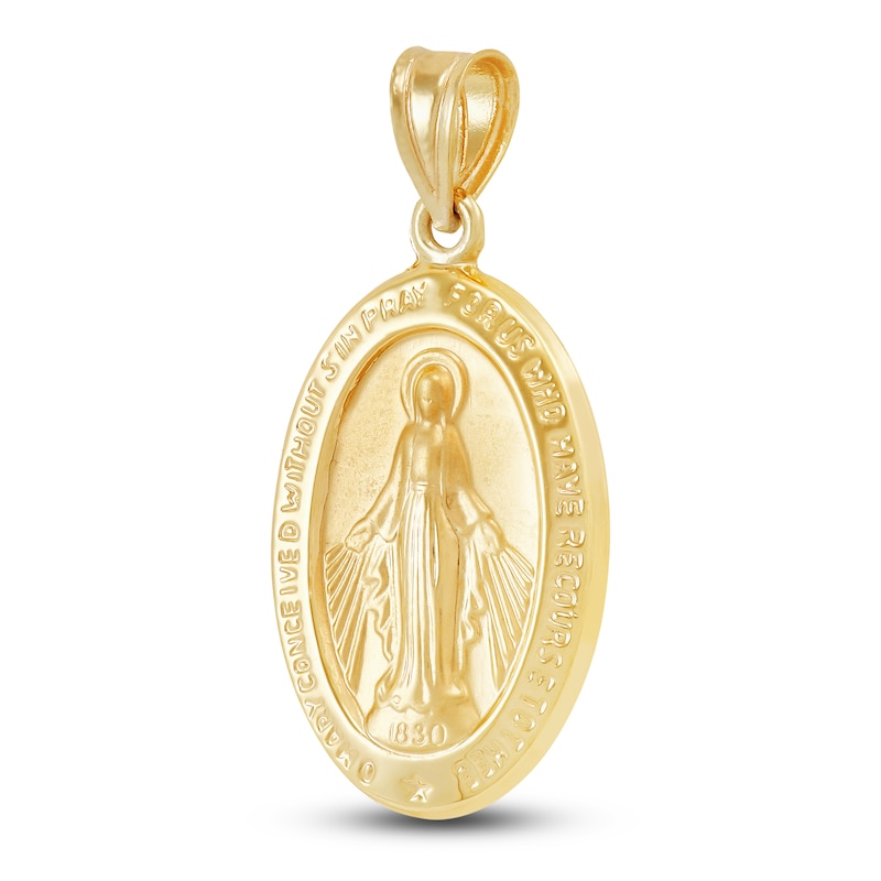 Main Image 2 of Mother Mary Medal Charm 14K Yellow Gold