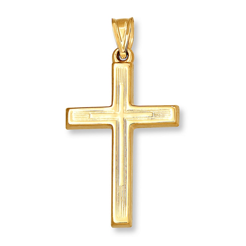 Main Image 1 of Cross Charm 14K Yellow Gold