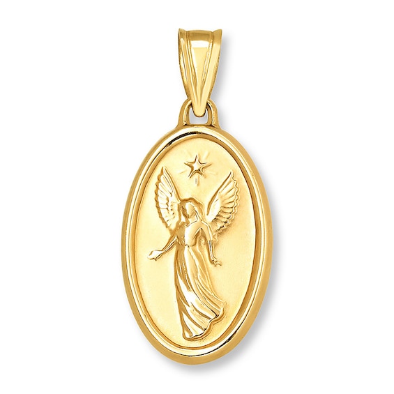 Guardian Angel Charm 14K Yellow Gold