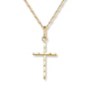 Thumbnail Image 0 of Petite Cross Necklace 14K Yellow Gold 18"