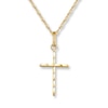 Thumbnail Image 1 of Petite Cross Necklace 14K Yellow Gold 18"