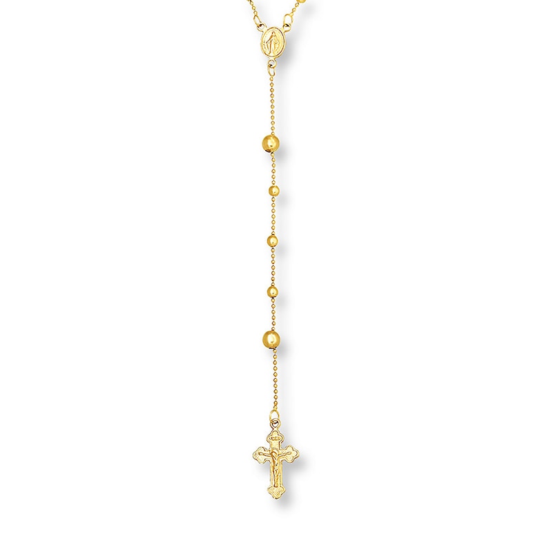 Rosary Necklace 14K Yellow Gold