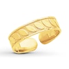 Leaf Design Toe Ring 14K Yellow Gold