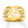 Thumbnail Image 0 of Woven Texture Dome Ring 14K Yellow Gold