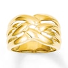 Thumbnail Image 1 of Woven Texture Dome Ring 14K Yellow Gold