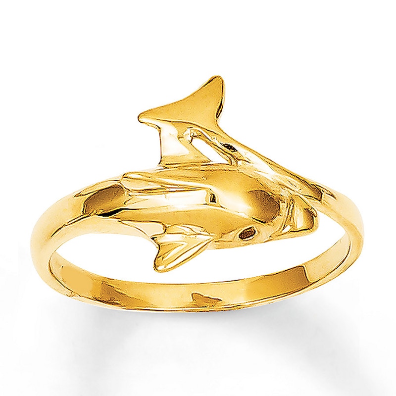 Dolphin Ring 14K Yellow Gold