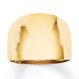 Wide Dome Ring 14K Yellow Gold