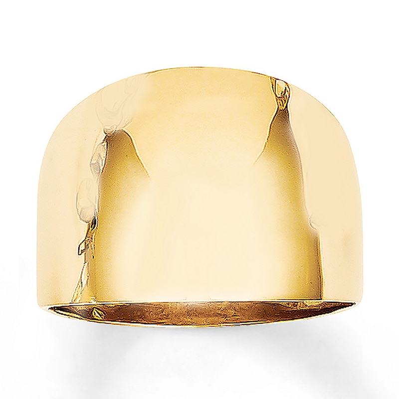 Main Image 1 of Wide Dome Ring 14K Yellow Gold