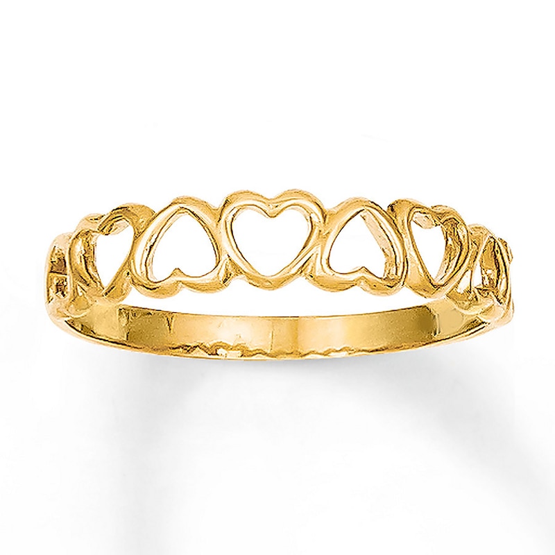 Main Image 1 of Heart Ring 14K Yellow Gold