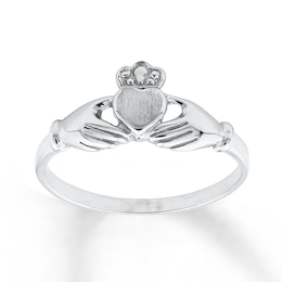 Claddagh Ring 14K White Gold