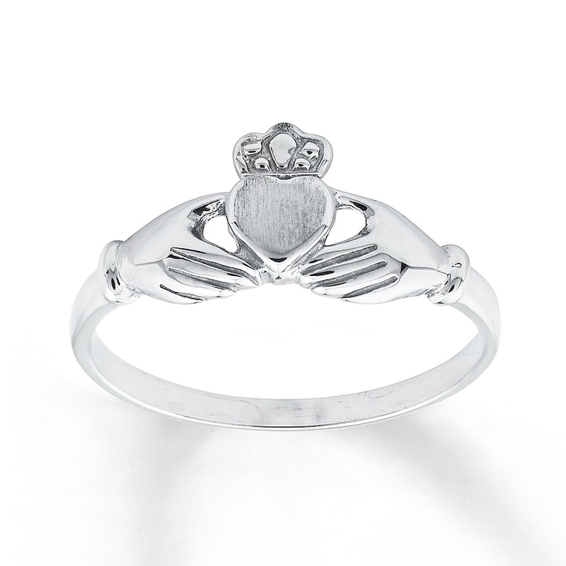 Claddagh Ring 14K White Gold