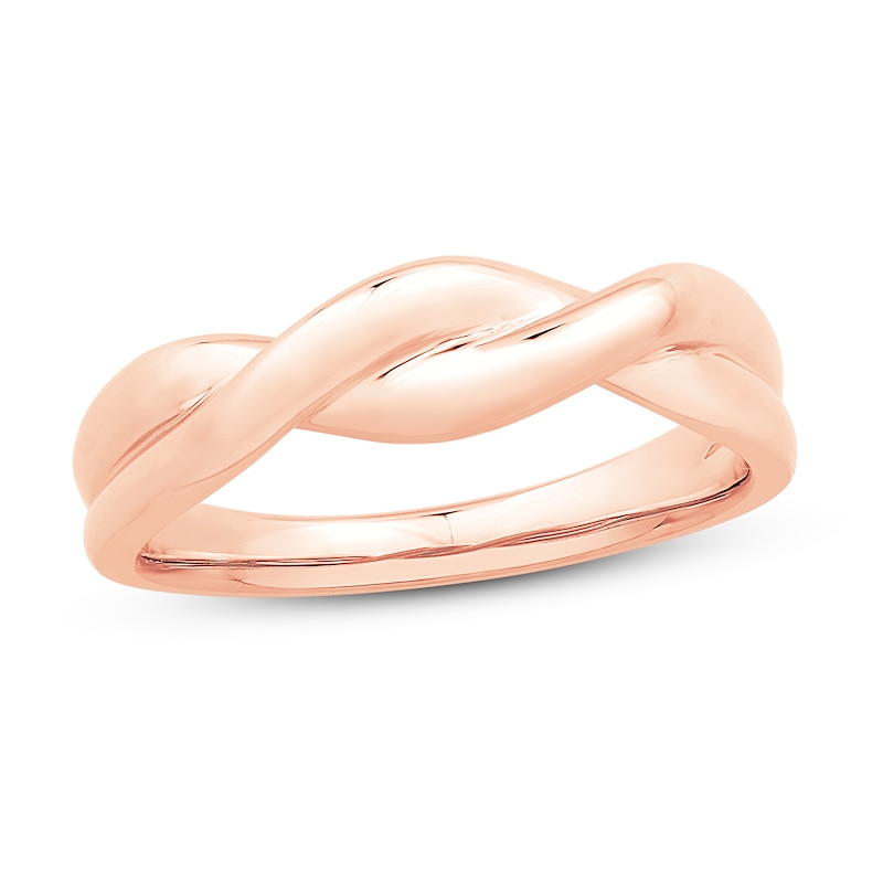 Twist Ring 10K Rose Gold with 360
