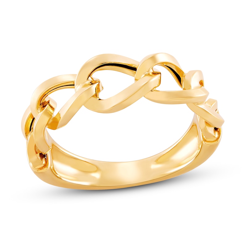 Italia D'Oro Chain Link Ring 14K Yellow Gold