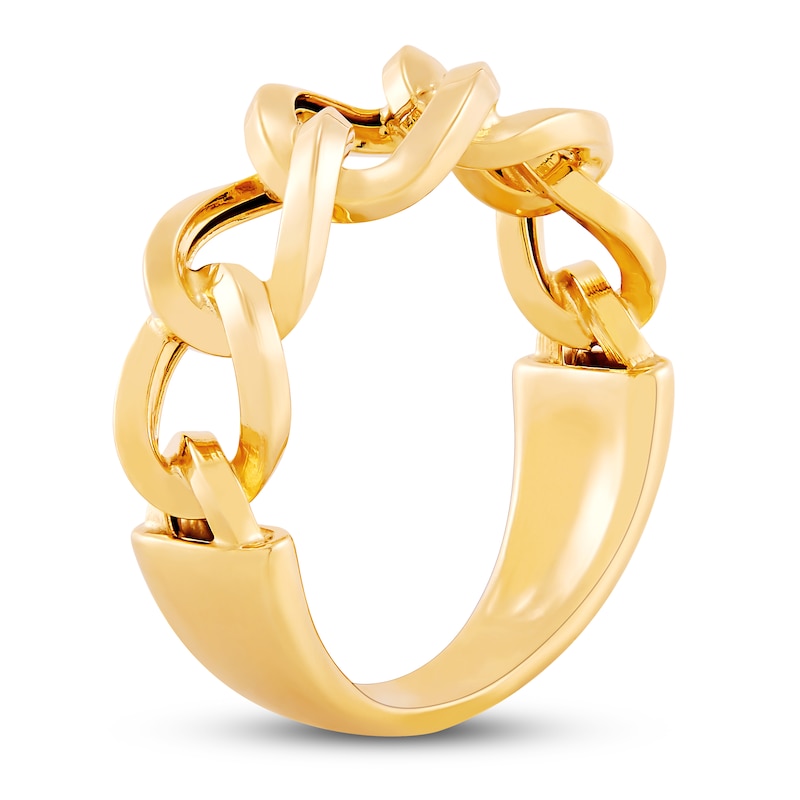 Italia D'Oro Chain Link Ring 14K Yellow Gold