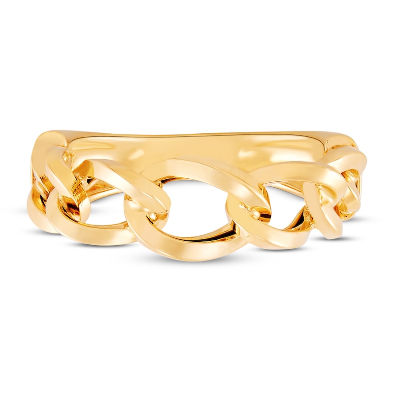 Italia D'Oro Chain Link Ring 14K Yellow Gold