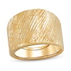 Thumbnail Image 1 of Italia D'Oro Groove Speckle Ring 14K Yellow Gold