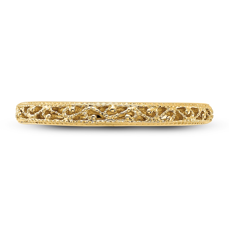 Main Image 3 of Filigree Band 14K Yellow Gold