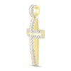 Thumbnail Image 2 of Men's Diamond Charm 1 ct tw Round 10K Yellow Gold/Rhodium