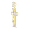 Thumbnail Image 1 of Men's Diamond Charm 1 ct tw Round 10K Yellow Gold/Rhodium