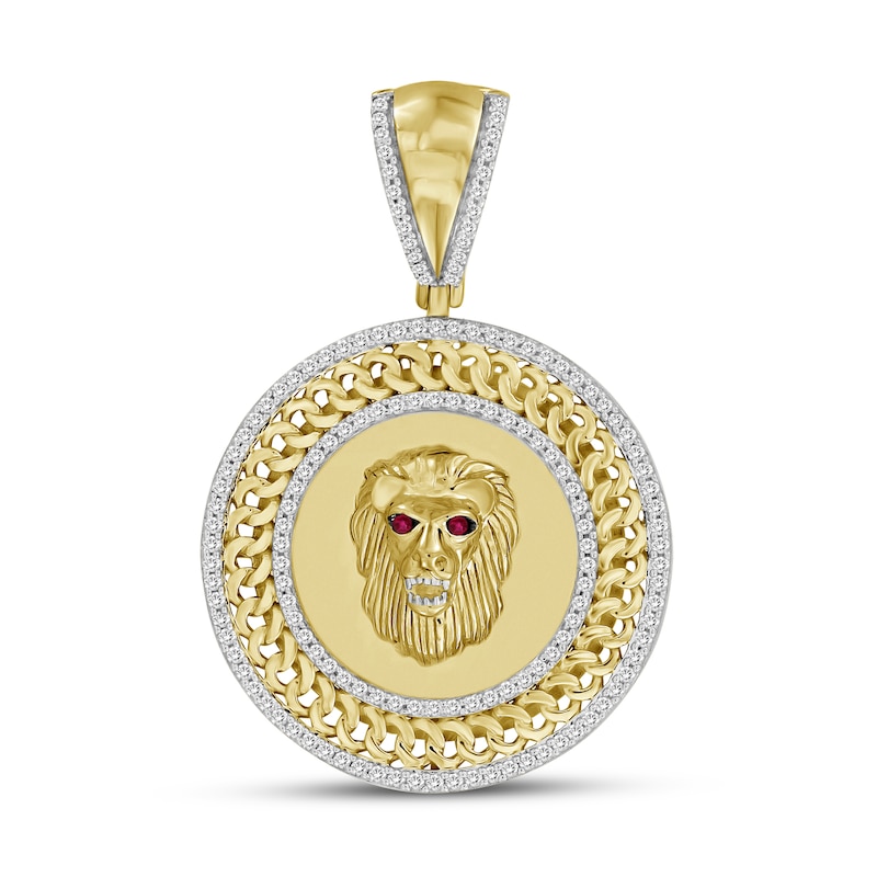 Main Image 1 of Men's Diamond Charm 1/2 ct tw Round 10K Yellow Gold