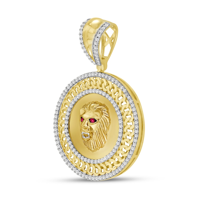 Main Image 2 of Men's Diamond Charm 1/2 ct tw Round 10K Yellow Gold