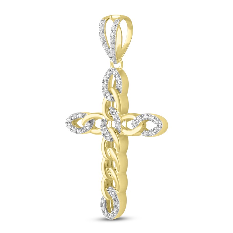 Main Image 2 of Men's Diamond Charm 1/3 ct tw Round 10K Yellow Gold