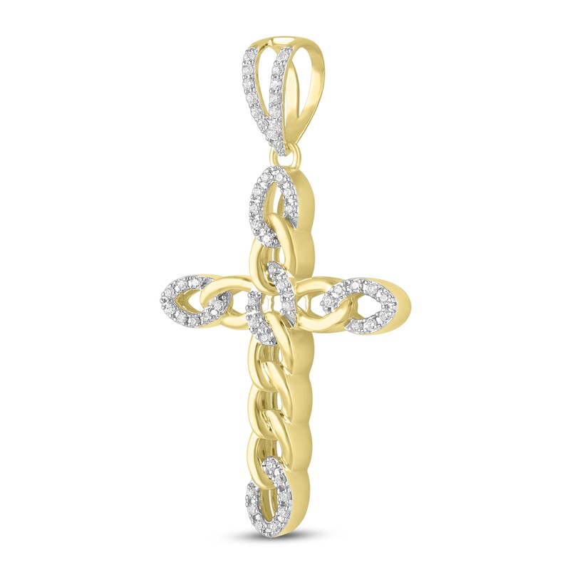 Men's Diamond Charm 1/3 ct tw Round 10K Yellow Gold