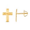 Thumbnail Image 1 of Children's Cross Stud Earrings 14K Yellow Gold