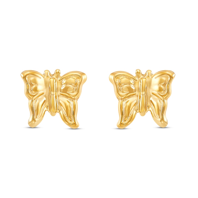 Main Image 2 of Children's Butterfly Stud Earrings 14K Yellow Gold