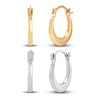 Thumbnail Image 0 of Children's Hoop Earring Set 14K White/Yellow Gold
